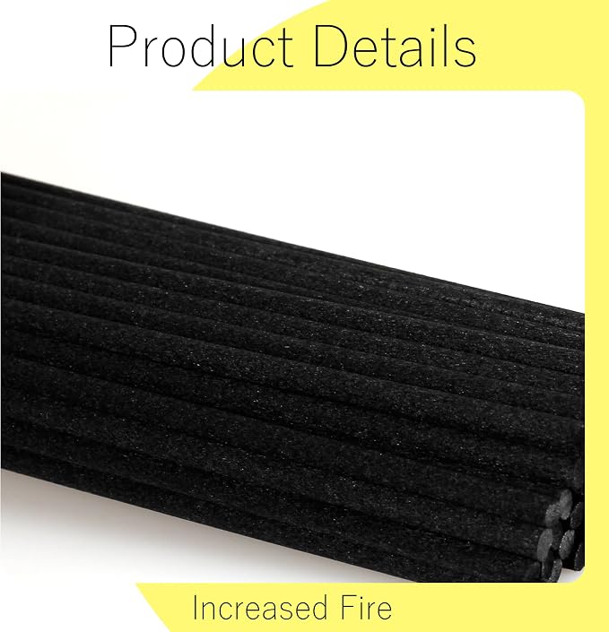 Black Oil Diffuser Sticks 50pcs 9in/23cm0.118in/3mm Fragrance Refill Fibre Reed Thick Diffuser Sticks for Home Office Spa and