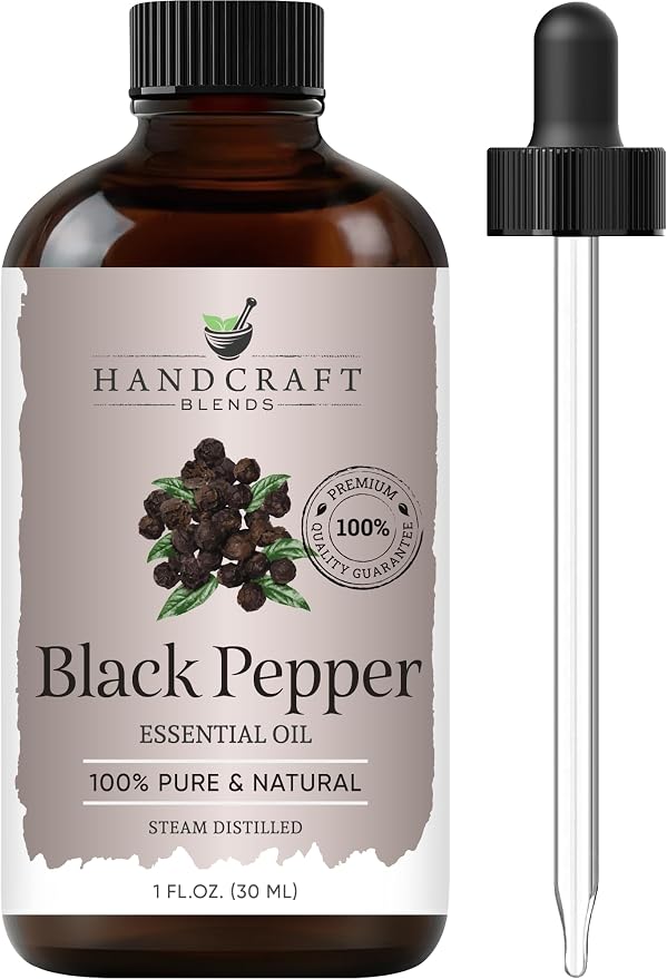 Black Pepper Essential Oil – 1 Fl Oz – 100% Pure and Natural – Premium Grade Essential Oil for Diffuser and, product image