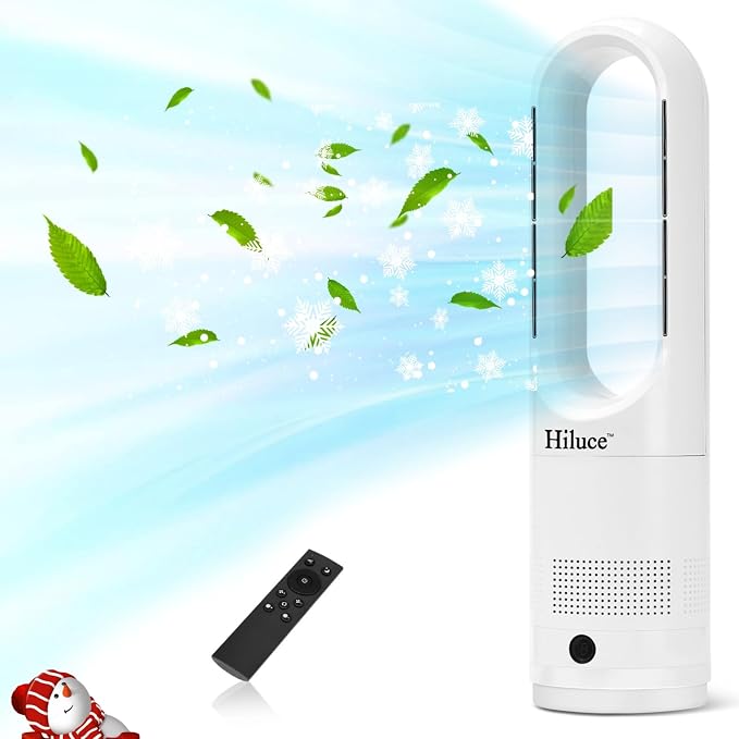 Bladeless Fan for Bedroom,Tower Cooling Fan,20dB Quiet,Standing Fans with Remote,Touch, LED Display Installation Free