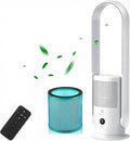 Bladeless Fan with Air Purifier, Quiet Tower Fan with Remote, Touch, 9 Speeds, 8H Timer, HEPA Filter, product image