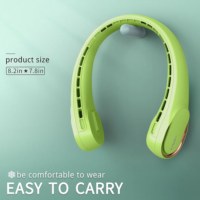 Bladeless Portable Neck Fan, 5200mAh, 3-Speed, 360° Surround Wind, Ultra-Quiet, USB Rechargeable, Wearable Portable Fan