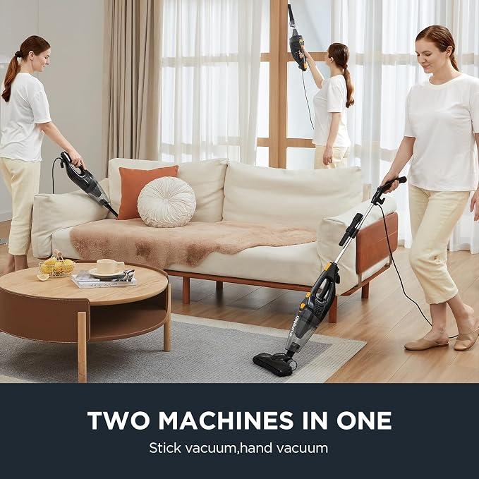 Blaze Stick Vacuum Cleaner, Powerful Suction 3-in-1 Small Handheld Vac with Filter for Hard Floor Lightweight Upright Home