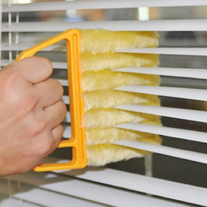 Blind Cleaner Brush, Blinds Dust Shutters, Mini Washable & Removable Window Air Conditioner Duster With 7 Slat Handheld
