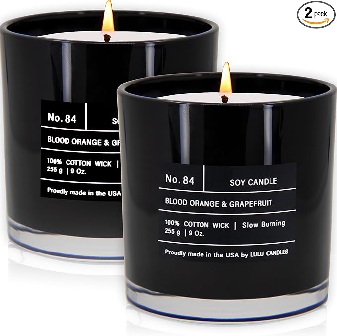 | Blood Orange & Grapefruit | Luxury Scented Soy Jar Candle | Hand Poured in The USA | Highly Scented & Long, product image