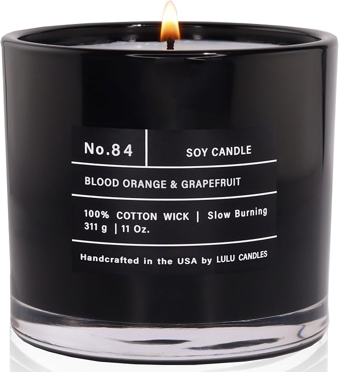 | Blood Orange & Grapefruit | Smells Citrusy & Uplifting | Luxury Scented Soy Jar Candle | Hand Poured in The, product image