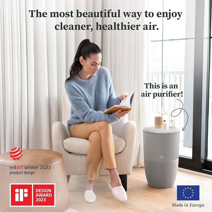 BloomTM Air Purifier for Large Rooms with Planter or Custom Accent Table Design | For Home, Bedroom, Office, Dust, Pets | H13
