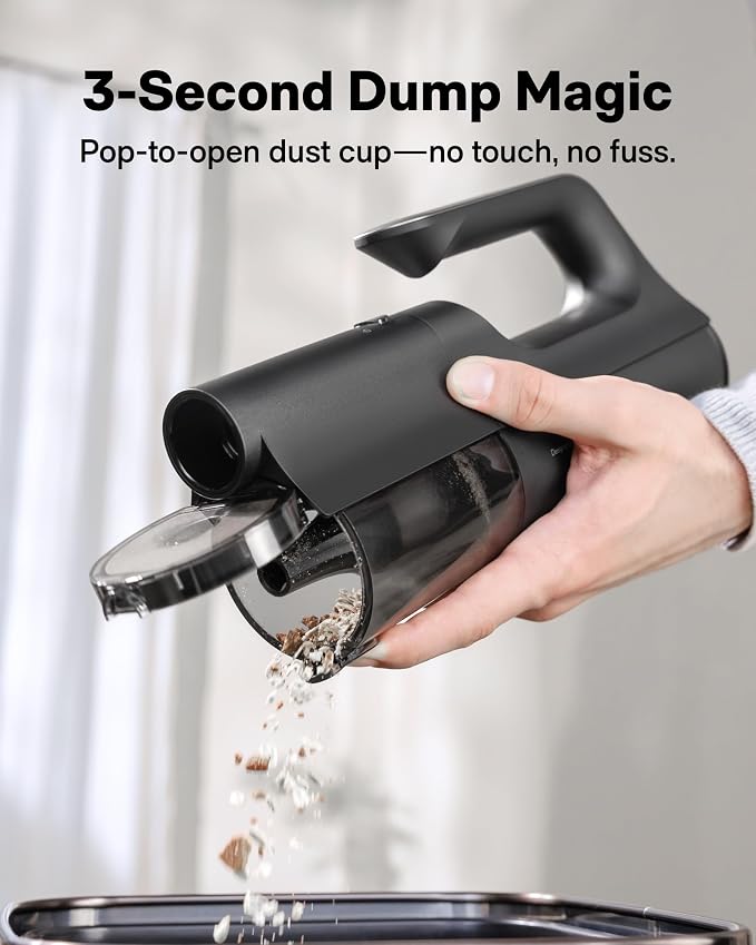 BlowVacTM Handheld Vacuum Cordless, Car Vacuum Cleaner with 23000Pa High Power, 3 Suction Modes, Electric Compressed Air