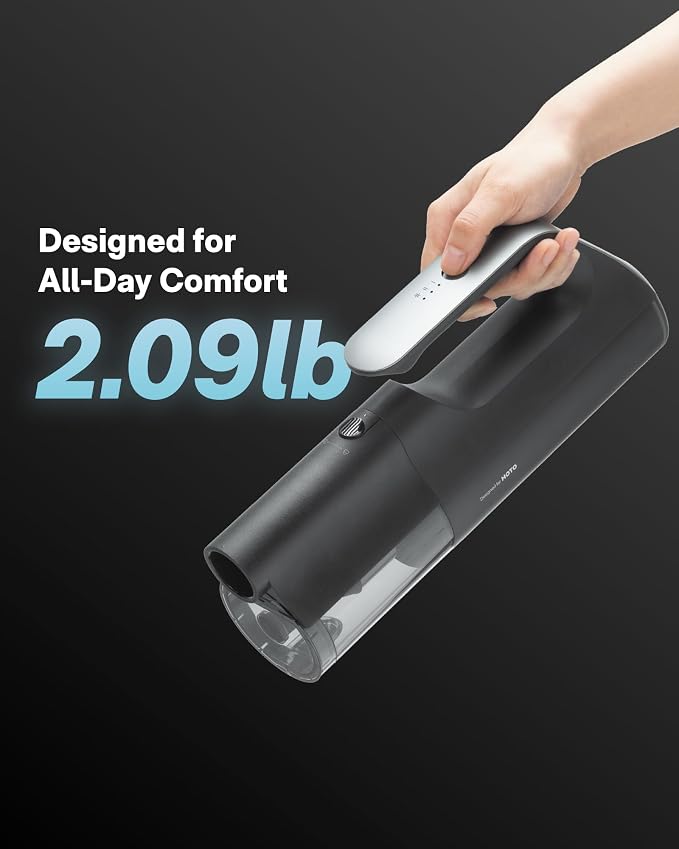 BlowVacTM Handheld Vacuum Cordless, Car Vacuum Cleaner with 23000Pa High Power, 3 Suction Modes, Electric Compressed Air