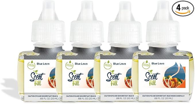 Blue Lava Plug in Air Freshener, 4 Scented Oil Refills, product image