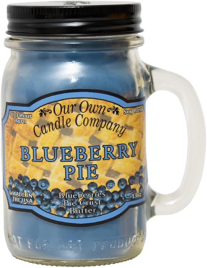 Blueberry Pie Scented Mason Jar Candle, 100 Hour Burn Time, 13 Ounces, product image