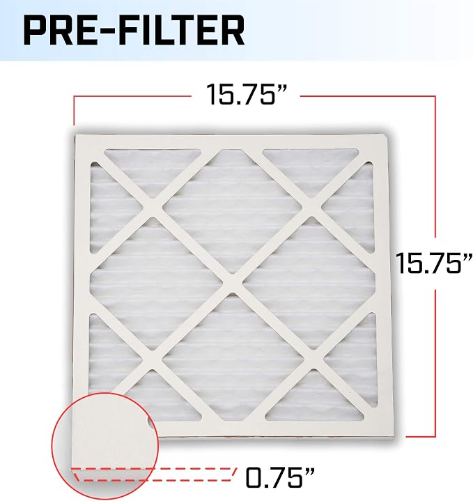 Air Scrubber Stage 1 Protective Pre Filter for Air Purifiers Negative Air Machine, Water Damage Restoration