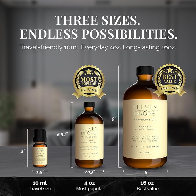 Bougie 540 Diffuser Oil – Premium Fragrance Oil with Radiant Amber & Jasmine Notes – Elegant Aroma for Cold Air Diffusers