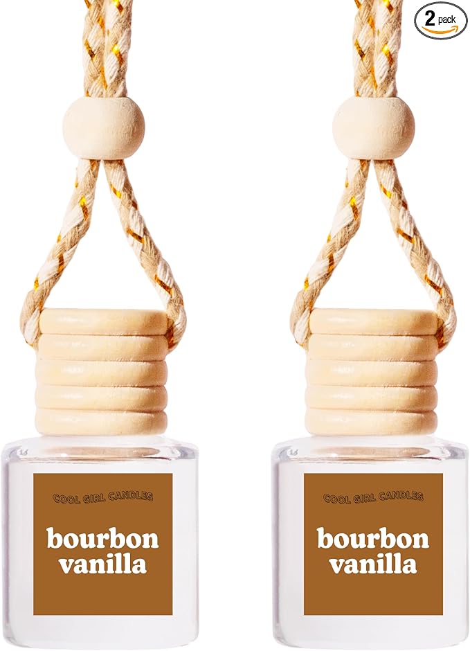Bourbon Vanilla Car Air Hanging Fragrance Oil Diffuser Car Air Freshener Diffuser for Essential Oils, product image