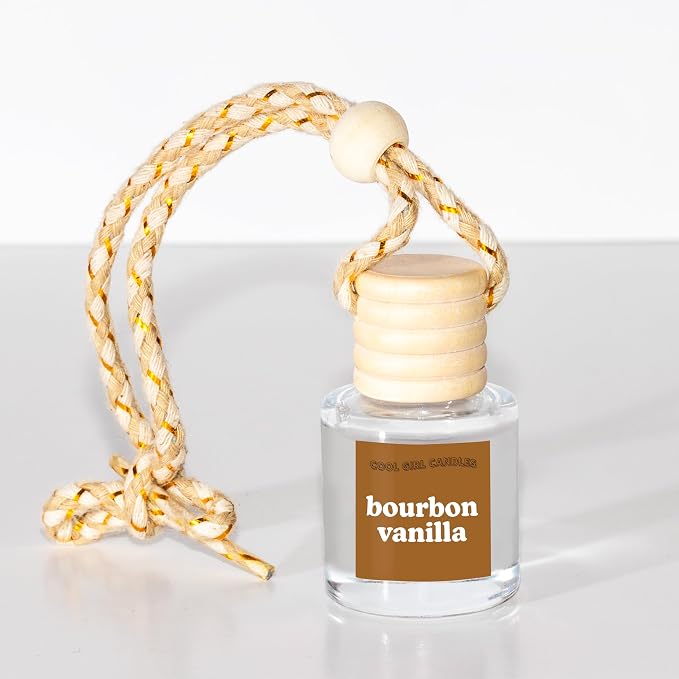 Bourbon Vanilla Car Air Hanging Fragrance Oil Diffuser Car Air Freshener Diffuser for Essential Oils, alternate product view