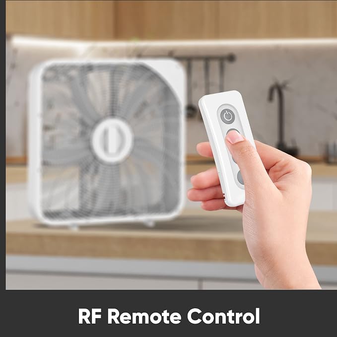 Box Fan 20 Inch with remote control Small Box Fans, Home Window Box Fans 3 Speed Quiet Most Powerful Window Fans for Home