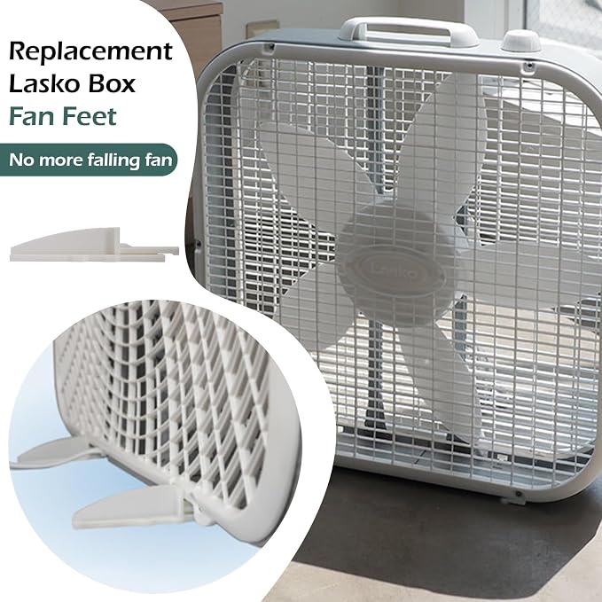 Box Fan Replacement Feet for 20" Box Fan Feet,Stronger Than Original,Anti-Tip Foot Set Accessory, 2 Sets of 2 Feet, 4