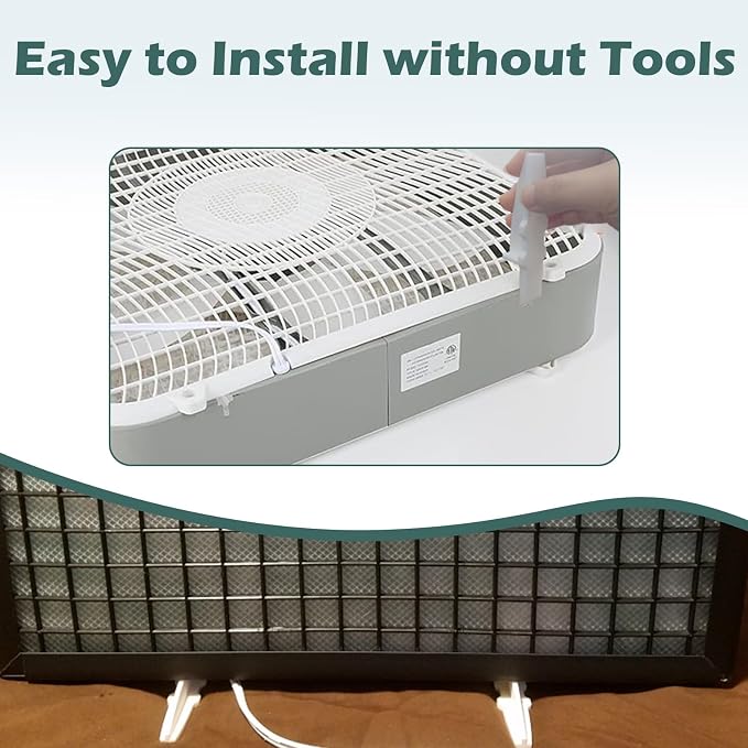 Box Fan Replacement Feet for 20" Box Fan Feet,Stronger Than Original,Anti-Tip Foot Set Accessory, 2 Sets of 2 Feet, 4