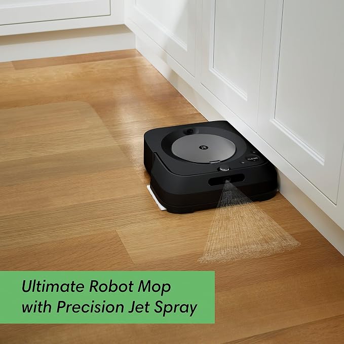 Braava Jet m6 6113 Ultimate Robot Mop - Wi-Fi Connected, Precision Jet Spray, Smart Mapping, Compatible with Alexa, Ideal for