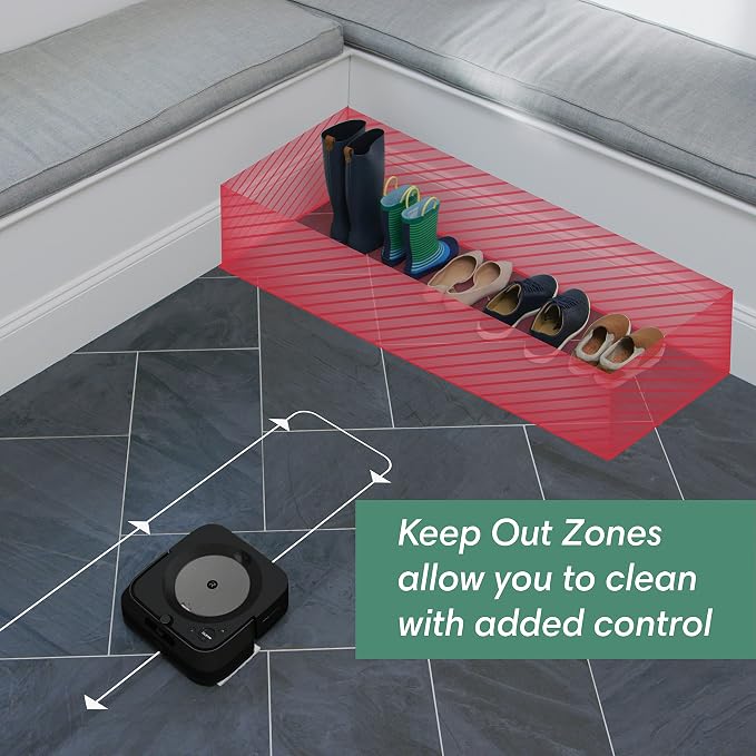 Braava Jet m6 6113 Ultimate Robot Mop - Wi-Fi Connected, Precision Jet Spray, Smart Mapping, Compatible with Alexa, Ideal for