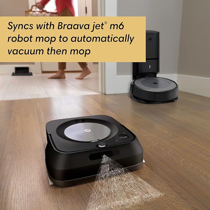Braava Jet m6 6113 Ultimate Robot Mop - Wi-Fi Connected, Precision Jet Spray, Smart Mapping, Compatible with Alexa, Ideal for