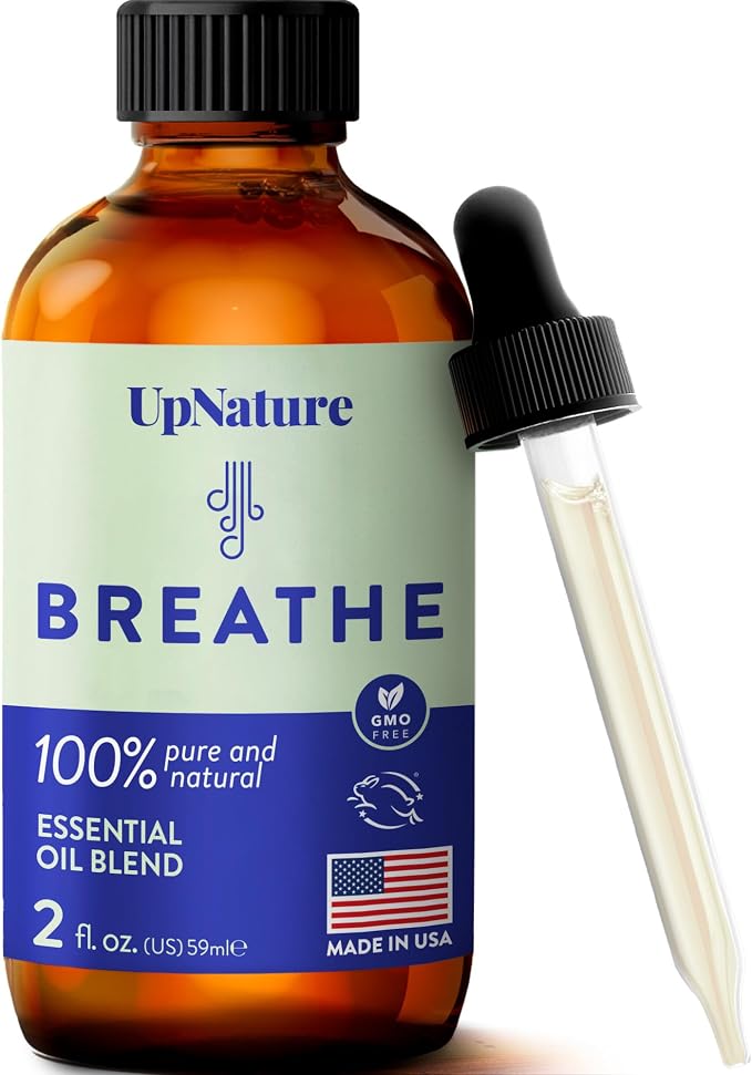 Breathe Essential Oils Blend (Large 2oz) Breath Relief Eucalyptus and Menthol Blend, product image