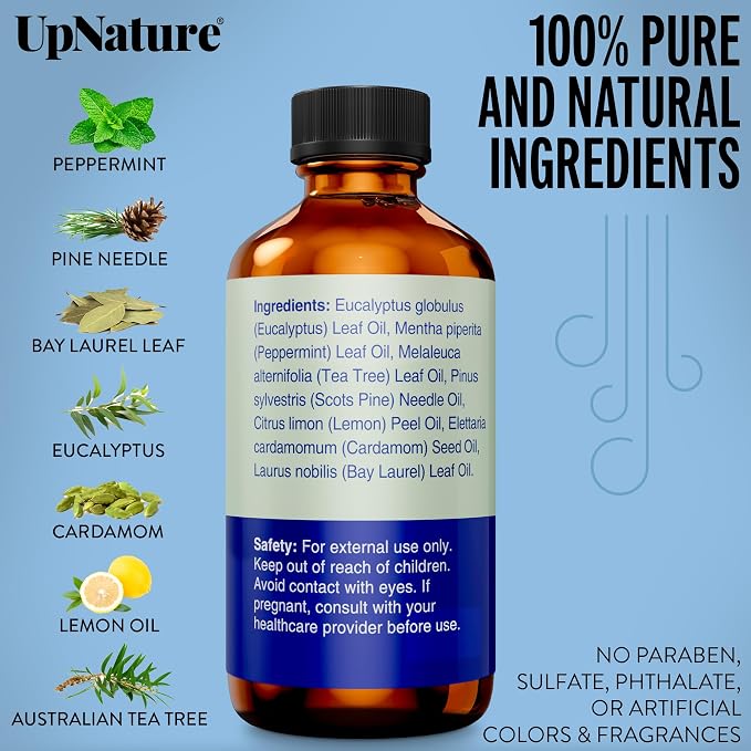 Breathe Essential Oils Blend (Large 2oz) Breath Relief Eucalyptus and Menthol Blend, alternate product view 3
