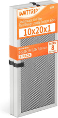 2-Pack 10x20x1 MERV 8 Reusable & Washable Electrostatic Air Filters - Long-Lasting Filter for HVAC
