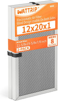2-Pack 12x20x1 MERV 8 Reusable & Washable Electrostatic Air Filters - Long-Lasting Filter for HVAC