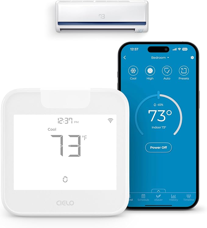 Breez Max Smart AC Controller | AHR Product of the Year WiFi Thermostat for Mini-Split, Window, Portable AC/Heat Pump |