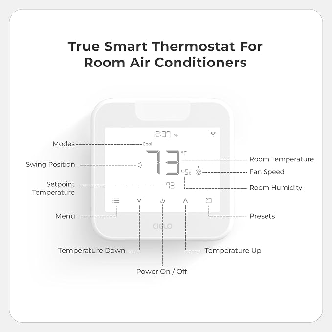 Breez Max Smart AC Controller | AHR Product of the Year WiFi Thermostat for Mini-Split, Window, Portable AC/Heat Pump |