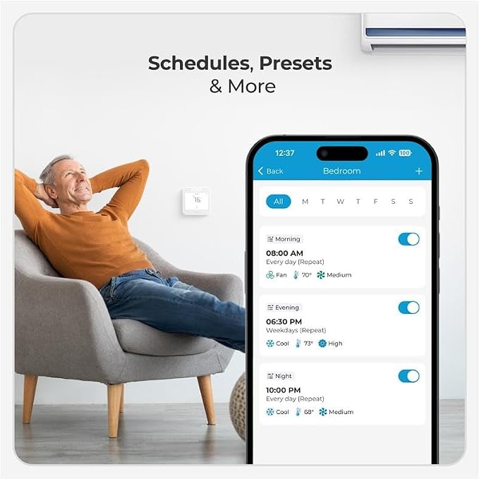 Breez Max Smart AC Controller | AHR Product of the Year WiFi Thermostat for Mini-Split, Window, Portable AC/Heat Pump |