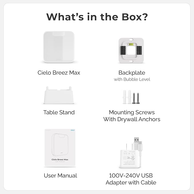 Breez Max Smart AC Controller | AHR Product of the Year WiFi Thermostat for Mini-Split, Window, Portable AC/Heat Pump |