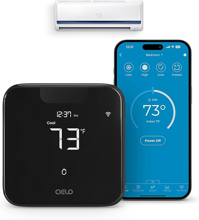 Breez Max Smart AC Controller | AHR Product of the Year WiFi Thermostat for Mini-Split, Window, Portable AC/Heat Pump |
