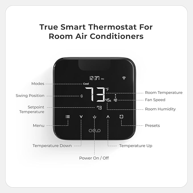 Breez Max Smart AC Controller | AHR Product of the Year WiFi Thermostat for Mini-Split, Window, Portable AC/Heat Pump |