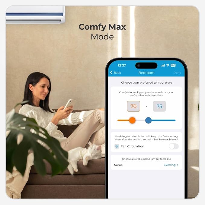 Breez Max Smart AC Controller | AHR Product of the Year WiFi Thermostat for Mini-Split, Window, Portable AC/Heat Pump |