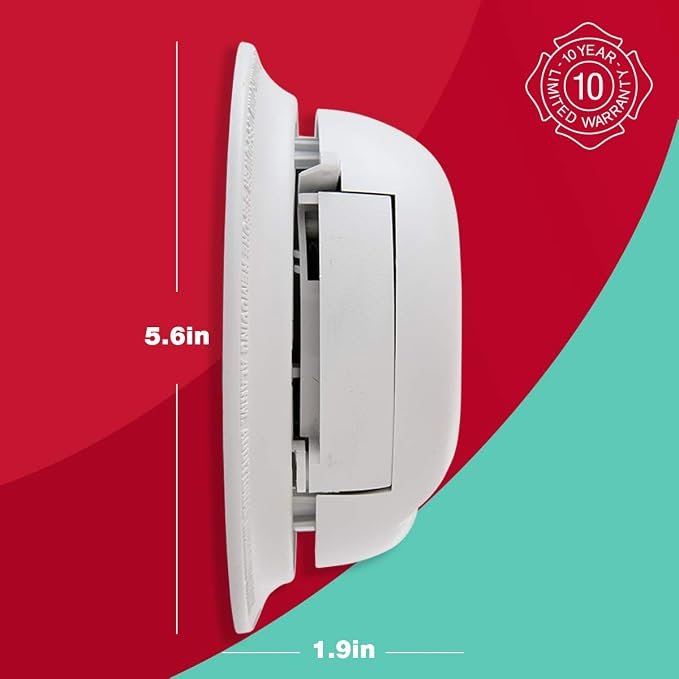 BRK SC9120FF Hardwired Smoke and Carbon Monoxide (CO) Detector with Battery Backup, 1 pack, White in White., alternate view 3