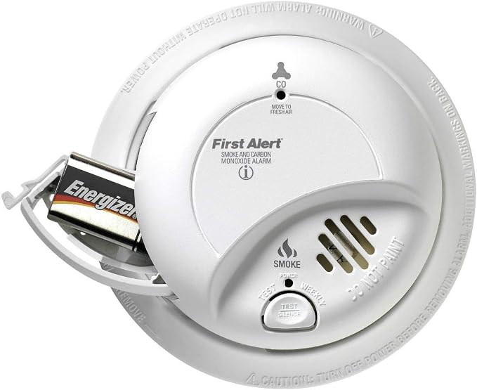 BRK SC9120FF Hardwired Smoke and Carbon Monoxide (CO) Detector with Battery Backup, 1 pack, White in White., alternate view 4