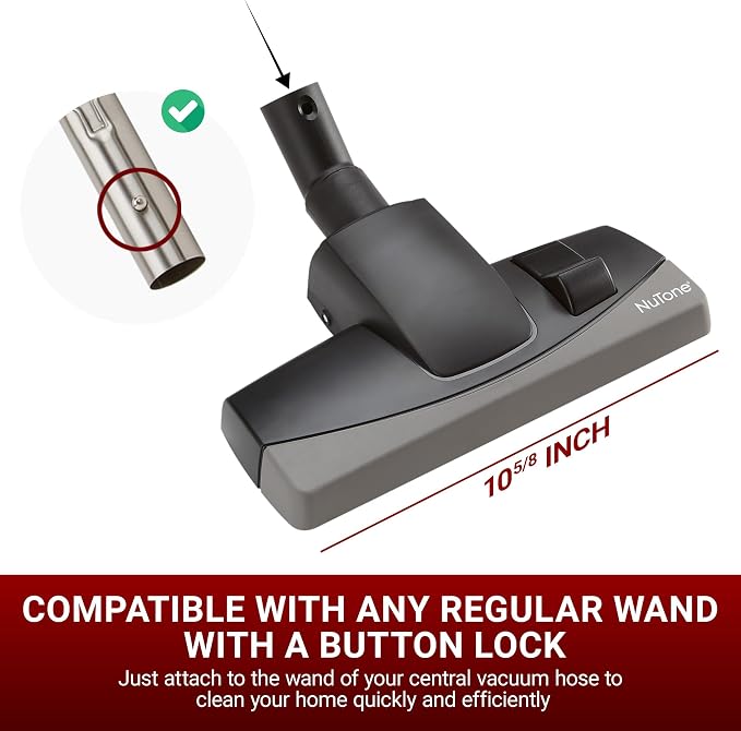 by CT140G Vacuum Brush for Carpets and Hard Floors – Lightweight, Easy Glide, Central Vacuum Accessories