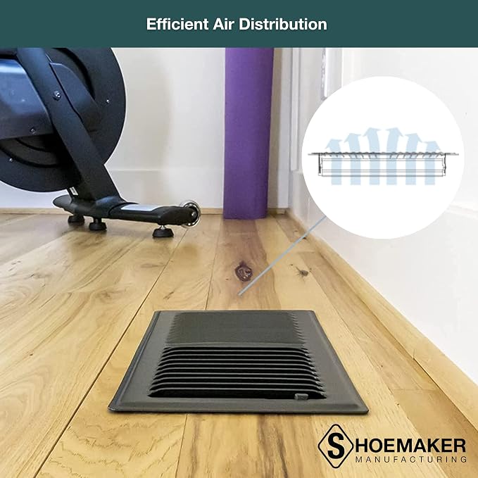 Bronze, 2x14, Premium Floor Register, All Steel Heavy Duty Vent Cover, alternate product view 5
