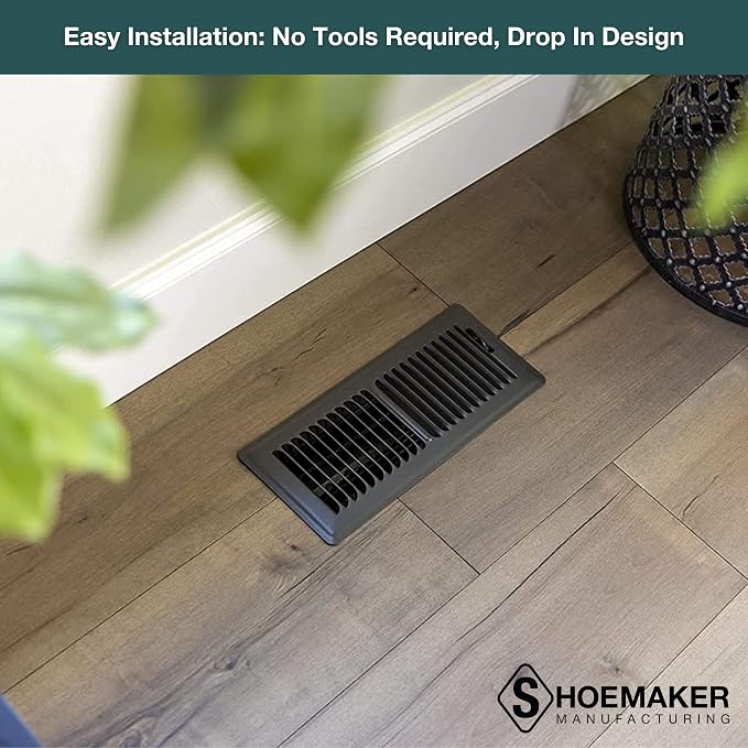 Bronze, 6x12, Premium Floor Register, All Steel Heavy Duty Vent Cover, alternate product view 4