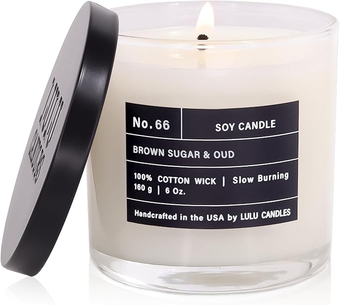 | Brown Sugar & Oud | Luxury Scented Soy Jar Candle | Hand Poured in The USA | Highly Scented & Long Lasting- 6, product