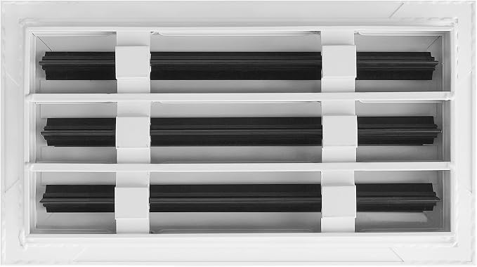 BUILDMART - 12x6 White Modern AC Vent Cover - Decorative Air Vent - Standard Linear Slot Diffuser - Register Grille for