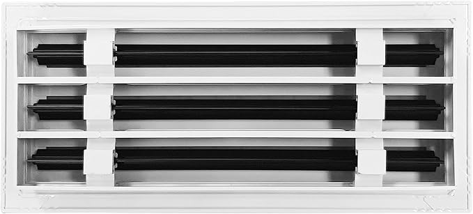 BUILDMART - 16x6 White Modern AC Vent Cover - Decorative Air Vent - Standard Linear Slot Diffuser - Register Grille for