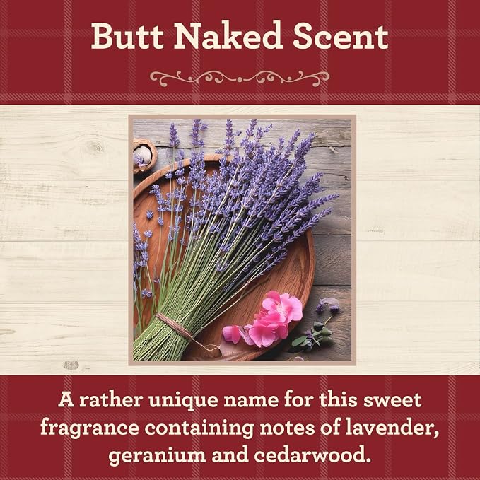 Butt Naked Scented Mason Jar Candle, 100 Hour Burn Time, 13 Ounces, alternate product view 2