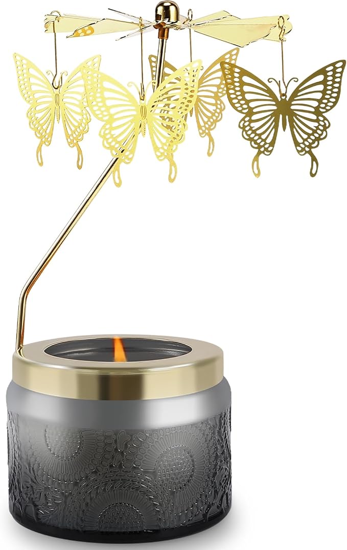 Butterfly Gifts for Women, Rotatable Candle Gifts, Vanilla Cream Scented Candles Anniversary Christmas Thanksgiving, Unique
