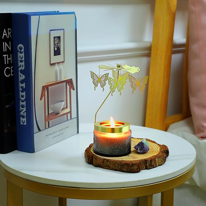 Butterfly Gifts for Women, Rotatable Candle Gifts, Vanilla Cream Scented Candles Anniversary Christmas Thanksgiving, Unique