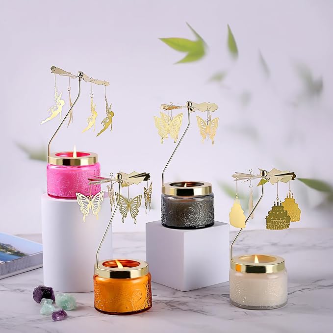 Butterfly Gifts for Women, Rotatable Candle Gifts, Vanilla Cream Scented Candles Anniversary Christmas Thanksgiving, Unique