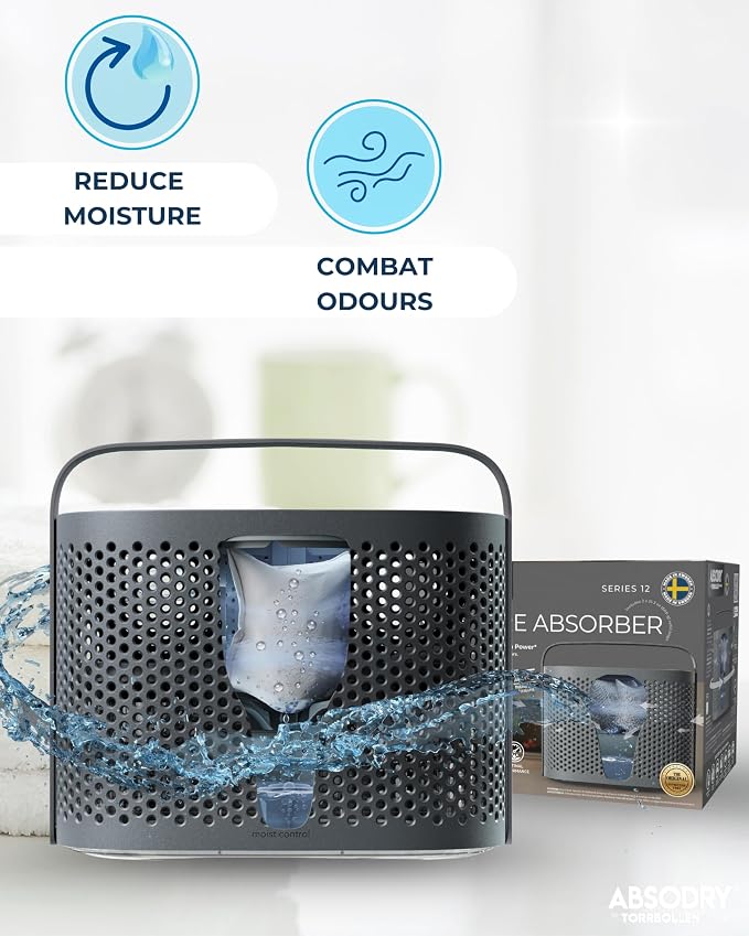 by Torrbollen Moisture Absorber 2 bags of 1.3lb Dehumidifier for Bedroom, Electricity & Battery Free Dehumidifiers for Home