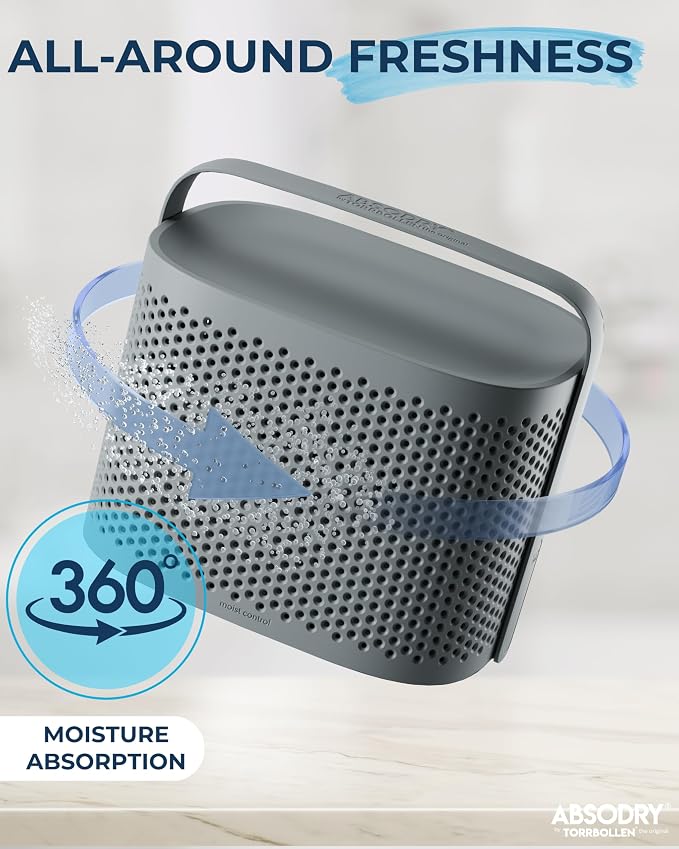 by Torrbollen Moisture Absorber 2 bags of 1.3lb Dehumidifier for Bedroom, Electricity & Battery Free Dehumidifiers for Home