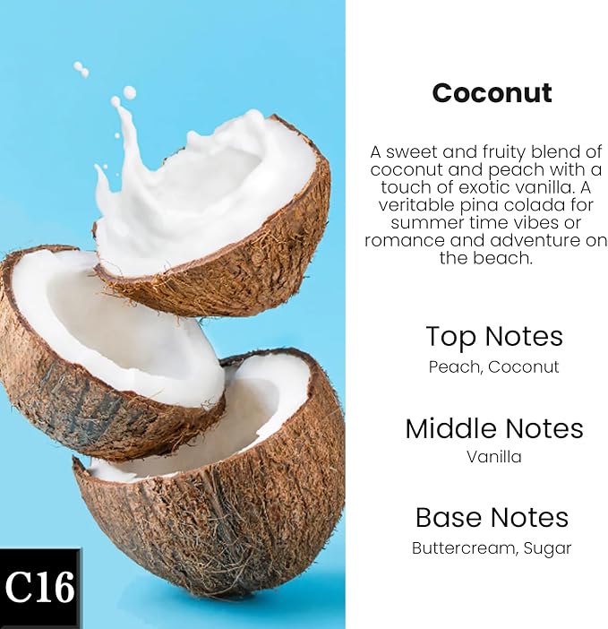 C Classy Car Air Freshener Hanging 2 Pack, Coconut Essential Oil Diffuser for Cars, Long-Lasting Fragrance, Cute Car